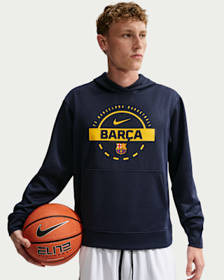F.C. Barcelona 24 M PRACTICE FLEECE HD HOODED LONG-SLEEVE TOP. Nike LU
